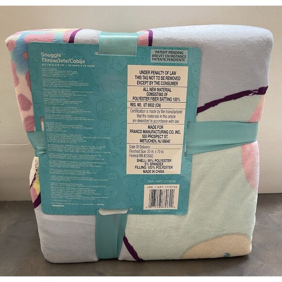 Original Squishmallow Soft Snuggle Throw Blanket, Assorted Designs 50”x70” NEW - Picture 5 of 5